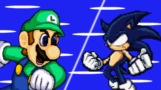 Luigi vs Semi Dark Sonic (english version)