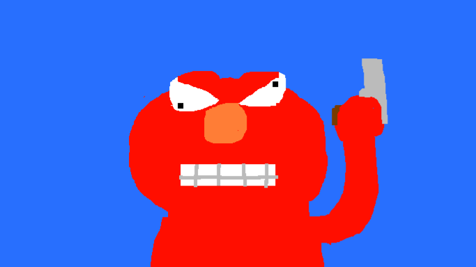 Elmo Has A Gun!