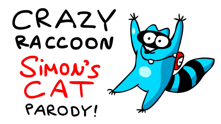 CRAZY RACCOON (animation) Simon's cat parody