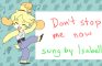 Isabelle sings Queen's "Don't stop me now" animation