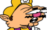 Wario falls down the stairs while playing Candy Crush