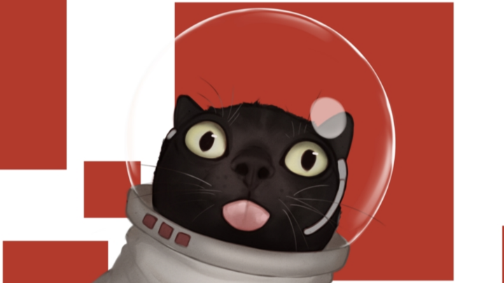 Goodbye Astronaut Alien Cat