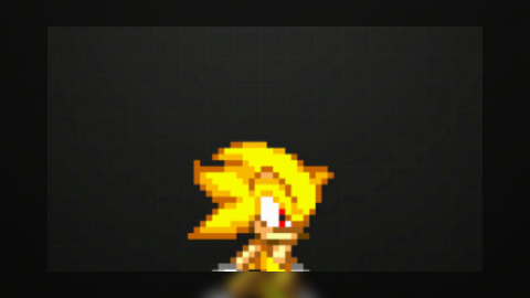 Super Sonic trapped in a blank room
