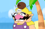 Wario gets hit in the head have a coconut and fucking dies