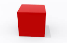 A small red cube