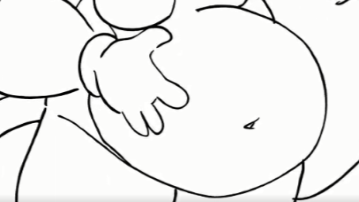 experimenting in storyboard pro - belly kink content