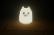 Low poly cat lamp glows softly with calm silent hill music