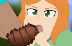 Alex eats Minecraft Steve's Minecraft meat (Animation)