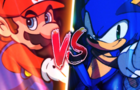 Mario vs Sonic (Sprite Battle)