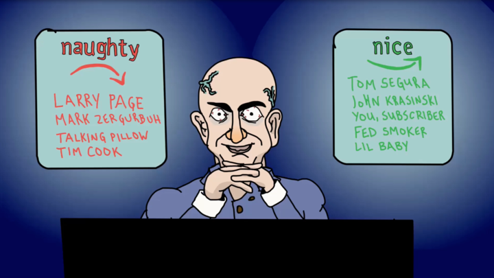 Why Isn't Jeff Bezos Santa? Funny Cartoon
