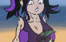 Spectra gets her top snipped.