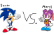Sonic the hedgehog vs April the rabbit