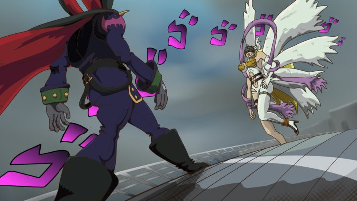Jotaro vs Dio but it's Digimon (Gatomon vs Myotismon)