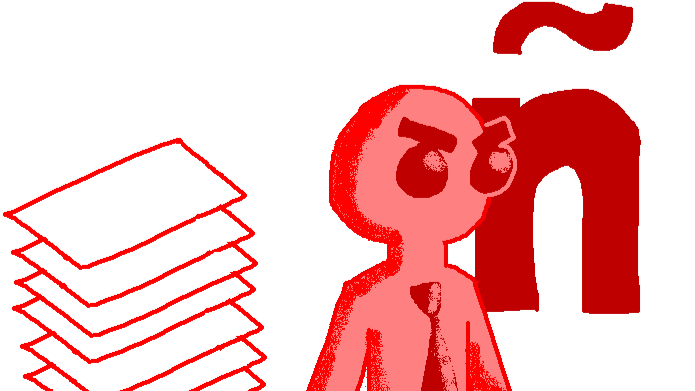 Spanish class but it's in ms paint