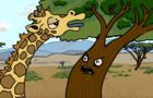 A High Giraffe Explains the Circle of Life to a Pissed Off Tree