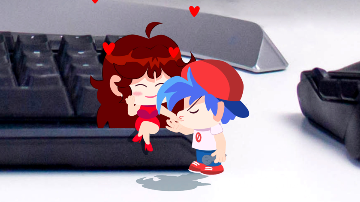 Boyfriend Kisses Girlfriend - Friday Night Funkin Animation Desktop