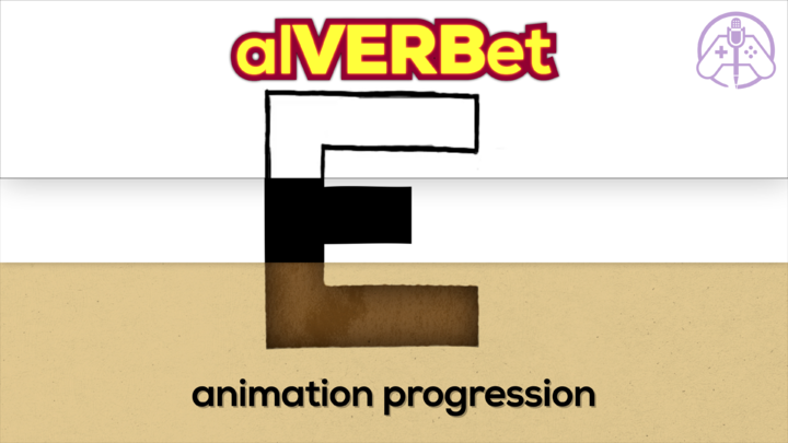 alVERBet - "E" animation progression