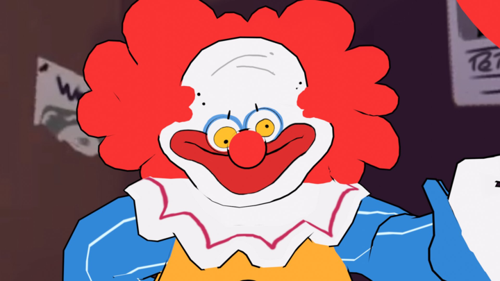 Mr. Clown in 3D full view