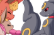 Eevee pinned by Flereon and Umbreon