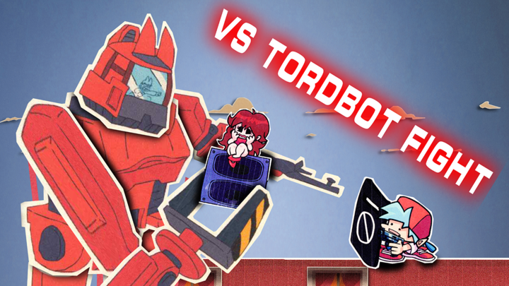 VS Tordbot Remastered Fight BF - FNF CARDBOARD Edition