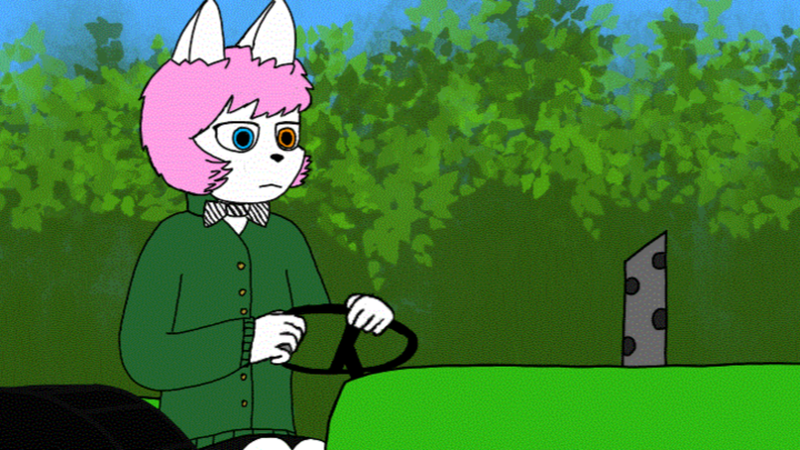 Femboy on a tractor Loop Animation