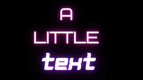 A little text: THE GAME