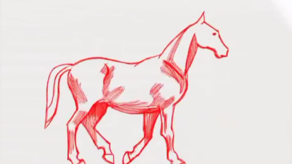 Horse walking animation