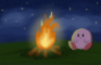 Kirby by the fire