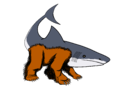 Shark bear as a fighting character