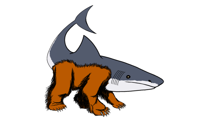 Shark bear as a fighting character