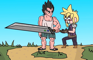 Final Fantasy 7 parody strife struggles