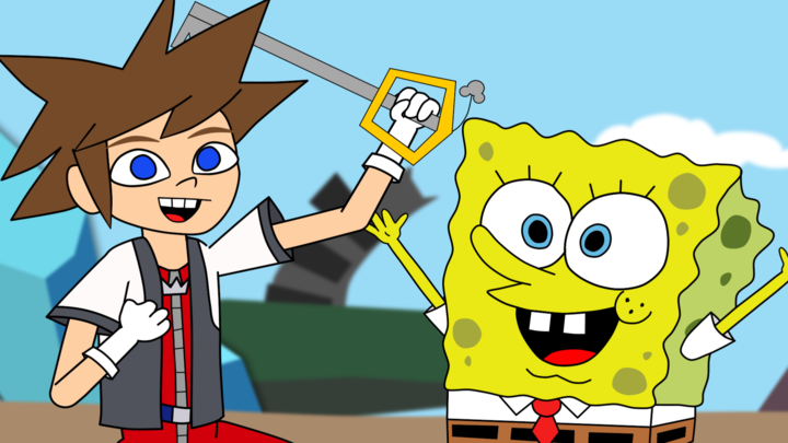 Sora is in Nickelodeon All Star Brawl!? (Smash Bros/Spongebob Meme Animation)