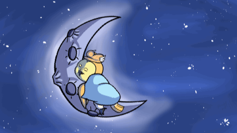 owl sleppy in the moon