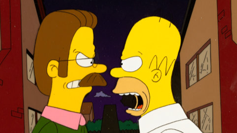 Homer VS Flanders Showdown