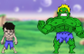 Hulk transforms into a super saiyan