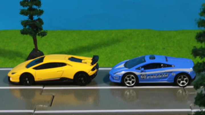 Lamborghini Police Chase Stop Motion