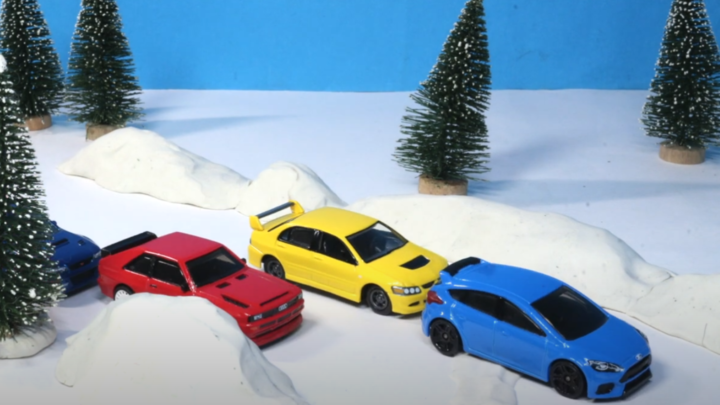 Racing in the snow Stop Motion