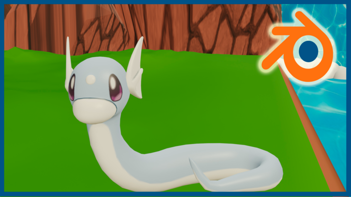 Dratini animación Blender