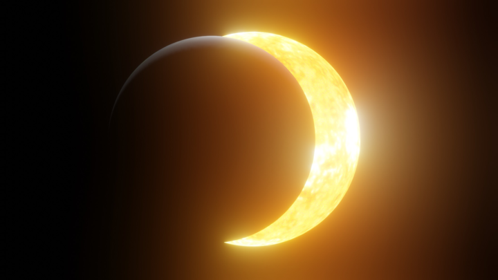 eclipse hecho en Blender