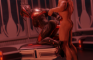 Valkyr Delusion Getting Hit From Behind.
