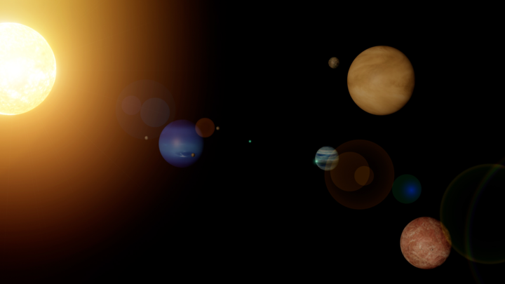 Planetas hechos en Blender