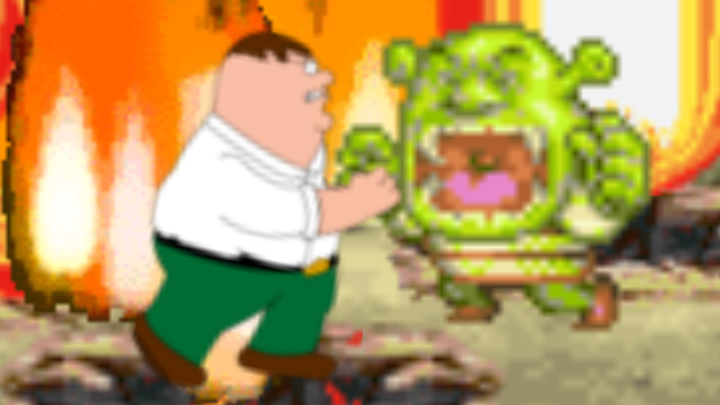 Shrek vs. Peter Griffin (Sprite Animation)
