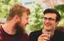 Two men have a complete normal conversation