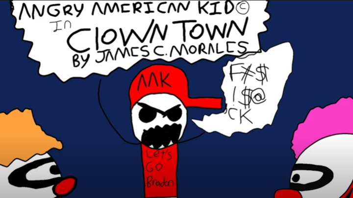 Angry American Kid in Clown Town By James C. Morales
