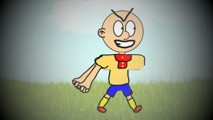 caillou goes super fast in light