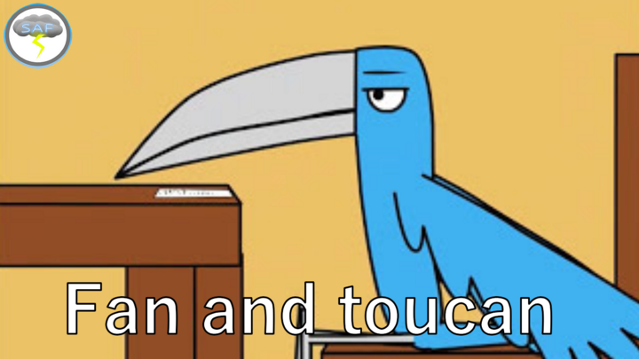 Fan and toucan animation
