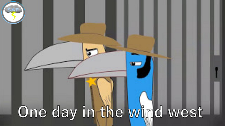 One day in the wind west