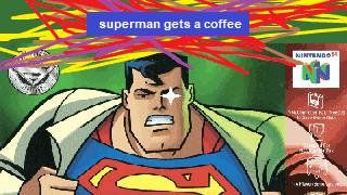 Superman Gets A Coffee