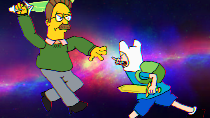 Ned Flanders Vs Finn