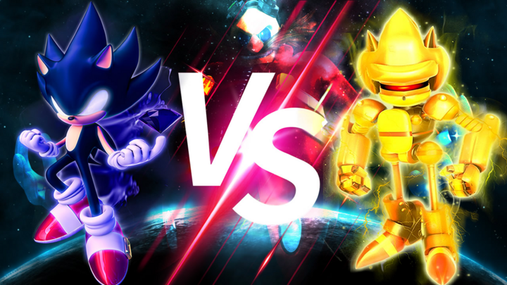 Dark Sonic VS Super Mecha Shadow